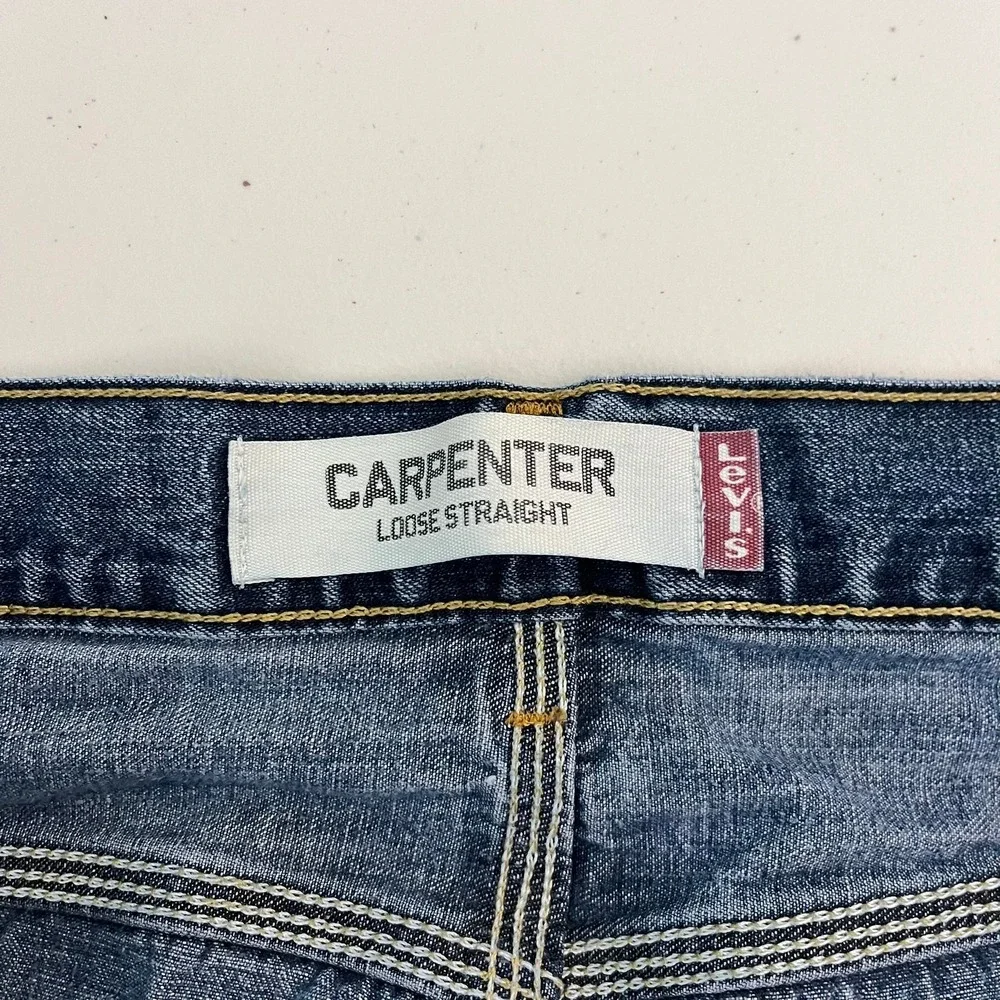 Levis Carpenter Loose Straight Jeans Mens 40x30 Blue Denim Utility Pants